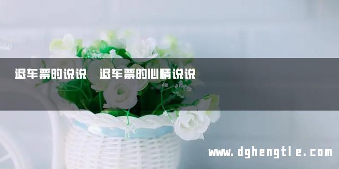 退车票的说说 退车票的心情说说